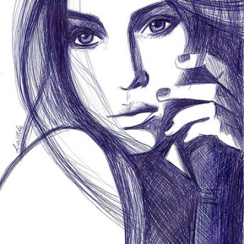 Biro Drawing Reyne by Lee Wilde