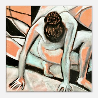 Australian canvas prints of a woman crouching
