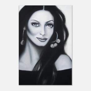 Cheya - Beautiful Charcoal Portrait - Giclee Print
