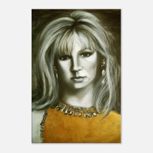 Mixed Media Portrait - Charlotte - Giclee Print