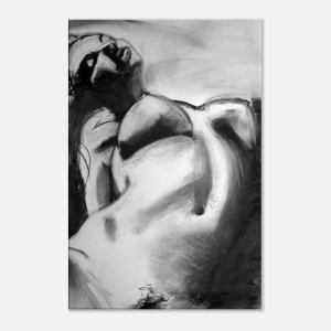 Expressive Charcoal Nude - Just Be Good To Me - Giclee Print