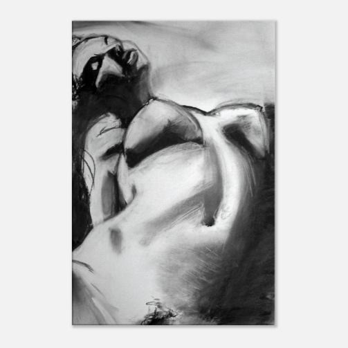 Expressive Charcoal Nude - Just Be Good To Me - Giclee Print