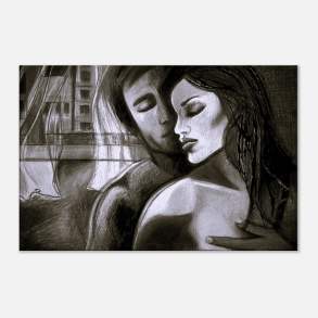 Atmospheric Charcoal Drawing - Glenferrie Road - Giclee Print