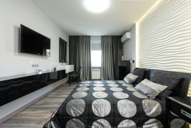 Black and white wall art in modern home decor