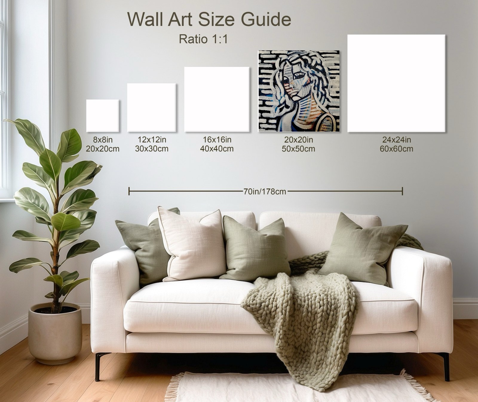 Anwara painting shown in-situ in a modern living room